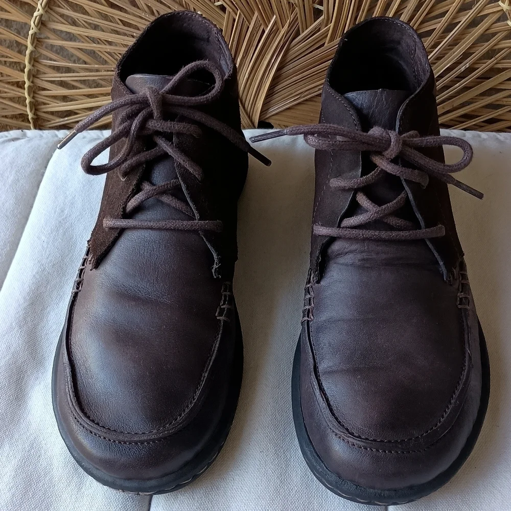 Born Men's Brown Leather Boots_11W